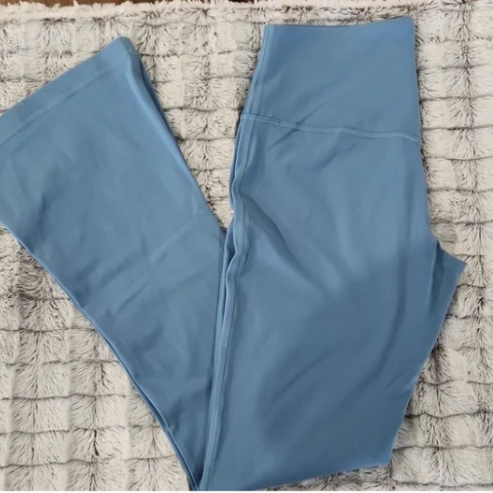 Lululemon Align Mini Flare Aligns utility blue  size 10